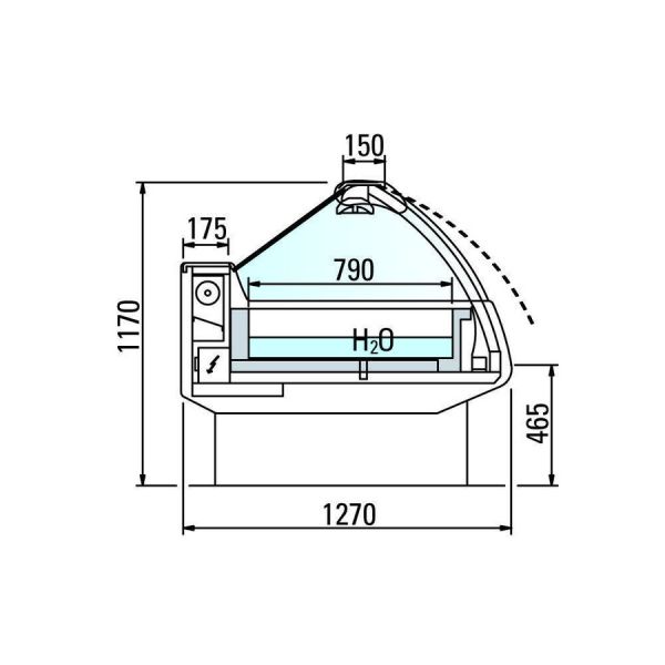 Тепловая витрина Arneg SYDNEY 3 100 VCA TCBM 1250
