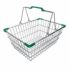 Корзина покупательская металлическая 22 л (две ручки, хром)