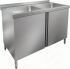 Стол закрытый с двумя мойками НСЗ2М-13/6Б