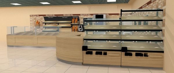 Стеллаж металлический для хлеба и выпечки ВМ 1200-3-1 (3 полки)