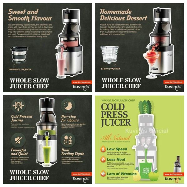 Шнековая соковыжималка Kuvings Whole Slow Juicer Chef CS600