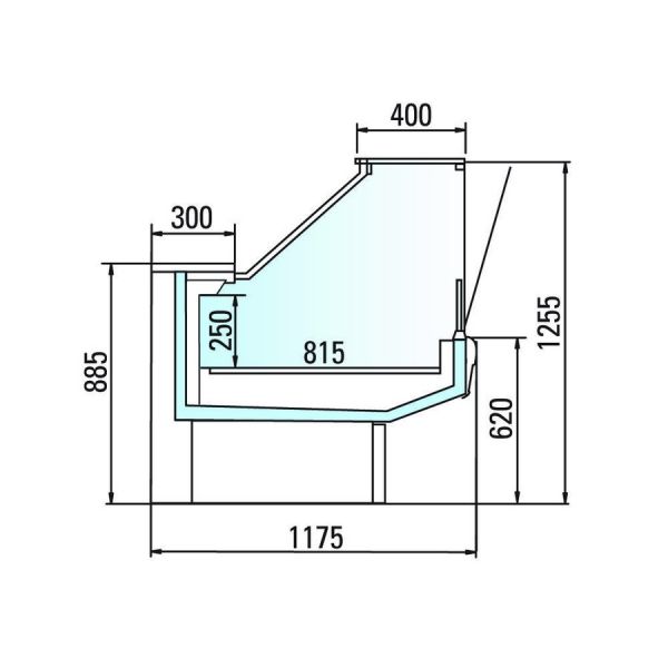 Холодильная витрина Arneg DENVER VDR BT GI 1250
