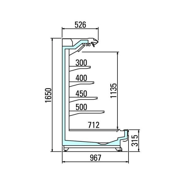 Полувертикальная горка Arneg LISBONA LF 095 H165 3750