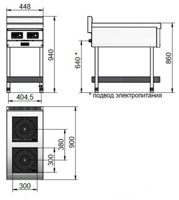 Индукционная плита Abat КИП-29П-5,0