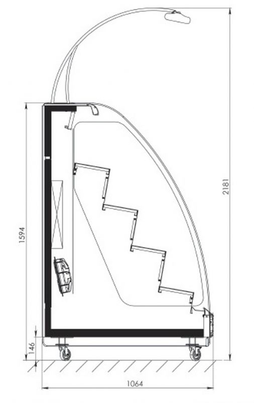 Цветочная витрина FREOR Pluton Flower 1250