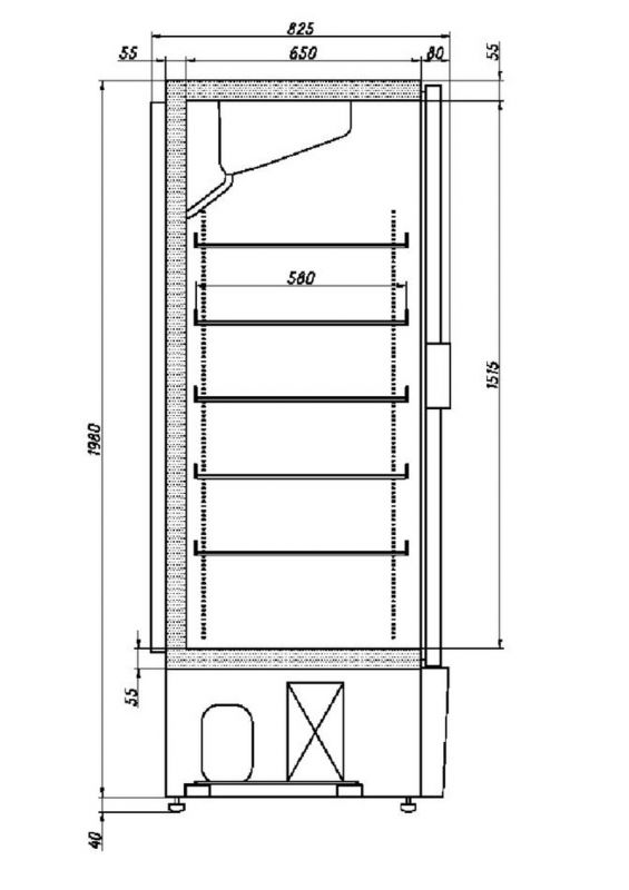 Шкаф холодильный Ариада Рапсодия R 750L (глухая дверь)