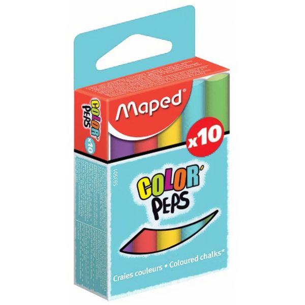 Мел цветной круглый (10 шт) для меловых штендеров