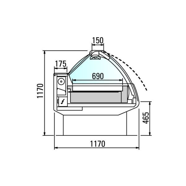 Тепловая витрина Arneg SYDNEY 3 090 VCA TCPW 1250