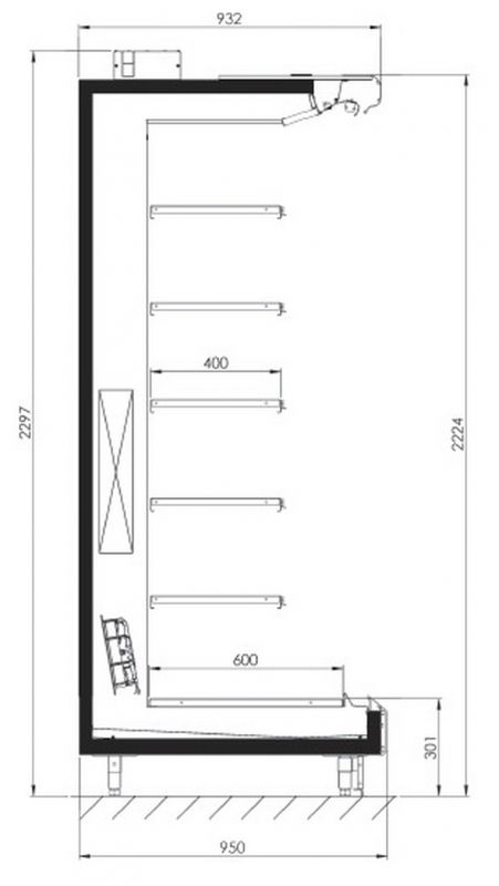 Пристенная горка FREOR Jupiter H6 3750 (вынос)