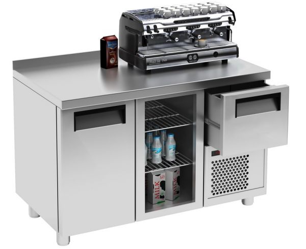 Холодильный стол Полюс T57 M2-1 0430-1(2)9 (COFFEE BAR-250 Carboma INOX)