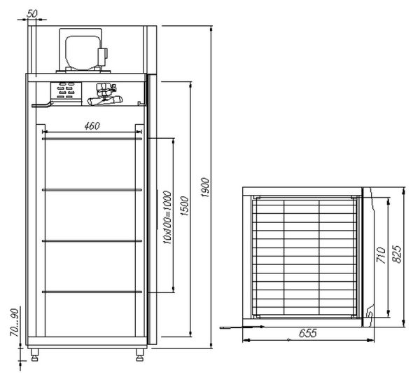 Холодильный шкаф Полюс Carboma R560 INOX