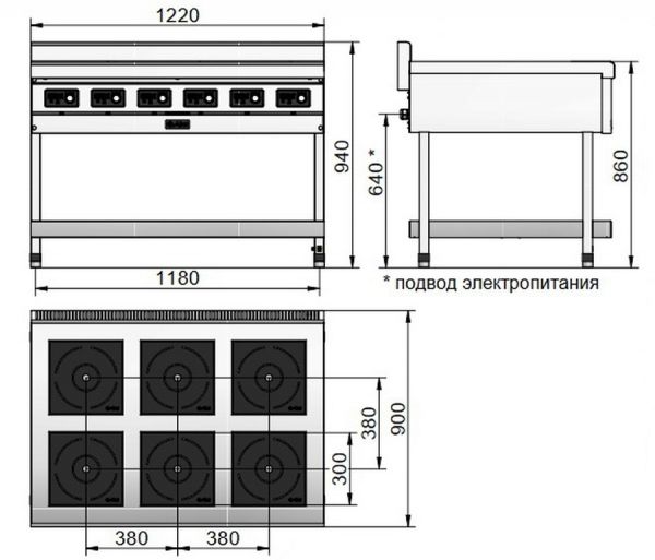 Индукционная плита Abat КИП-69П-3,5