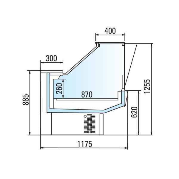 Холодильная витрина Arneg DENVER MAXI VDR GI 2500