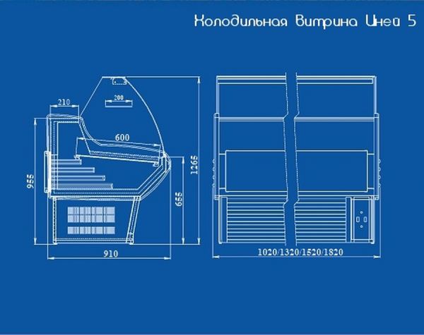 Холодильная витрина Иней 5 УН1040